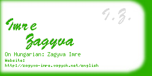 imre zagyva business card